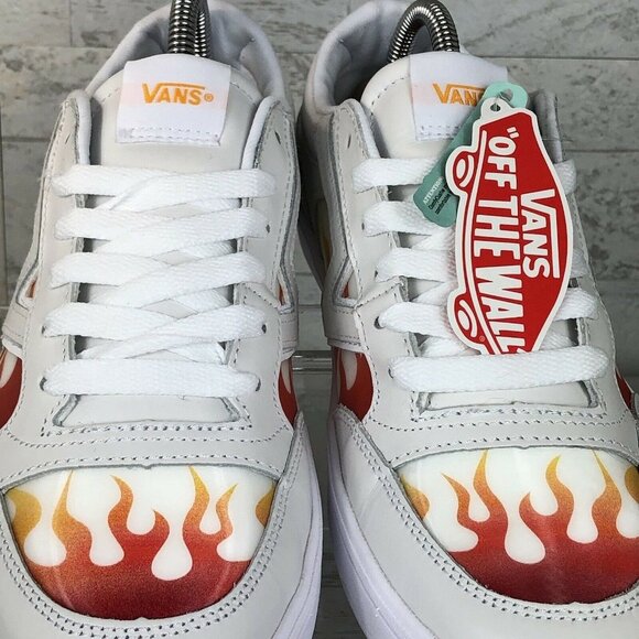 VANS Lowland Cc True White‎ Flame Sneakers Skate Shoes Mens Size 9.5- Women\'s 11 main image 8